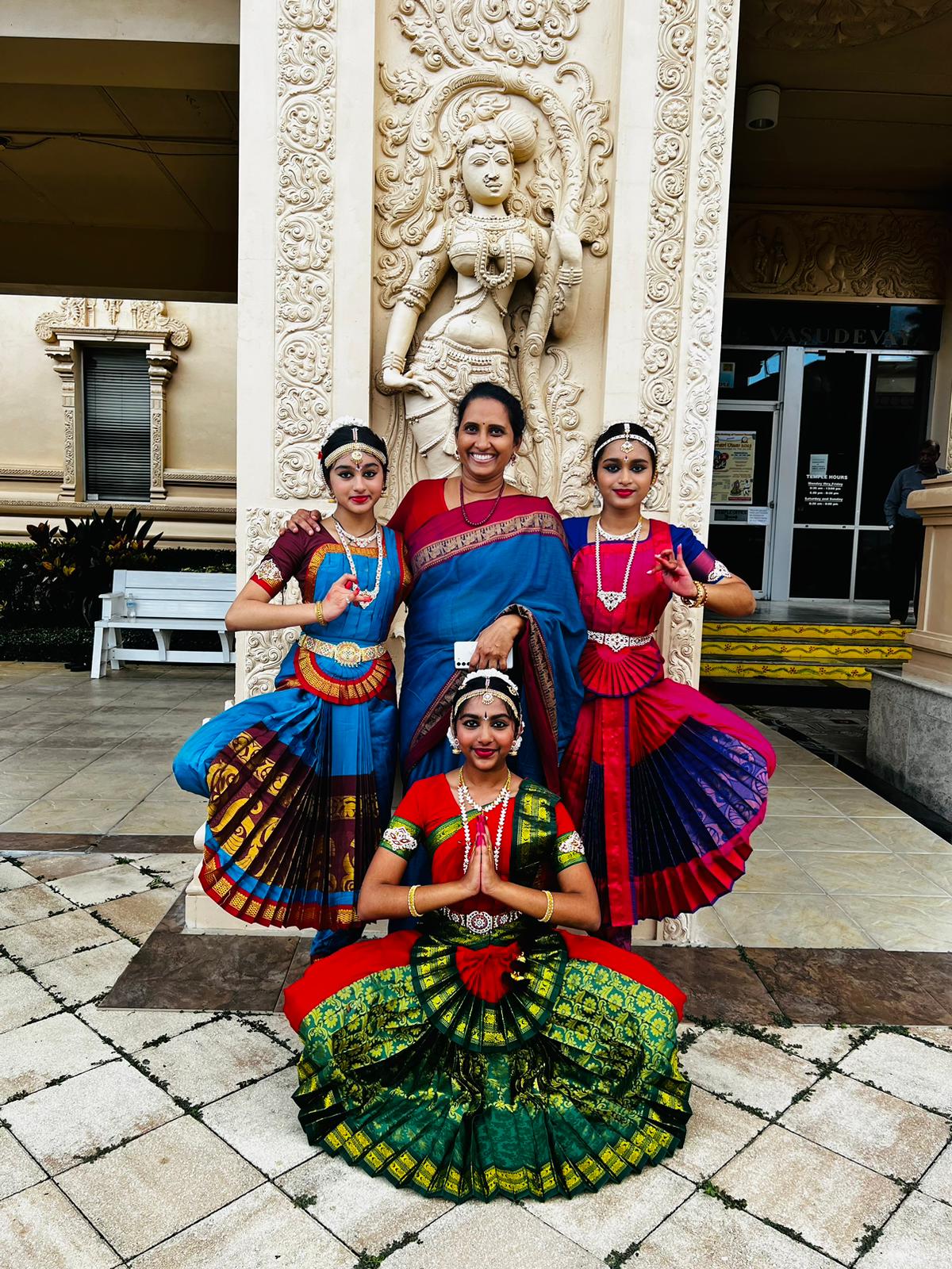 Teacher and students