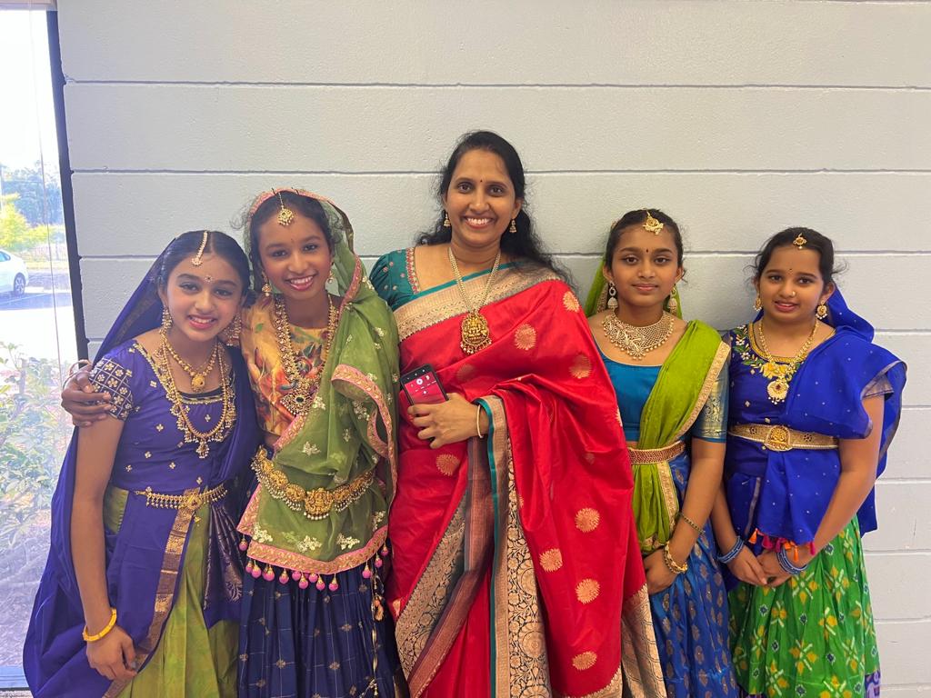 Teacher and students