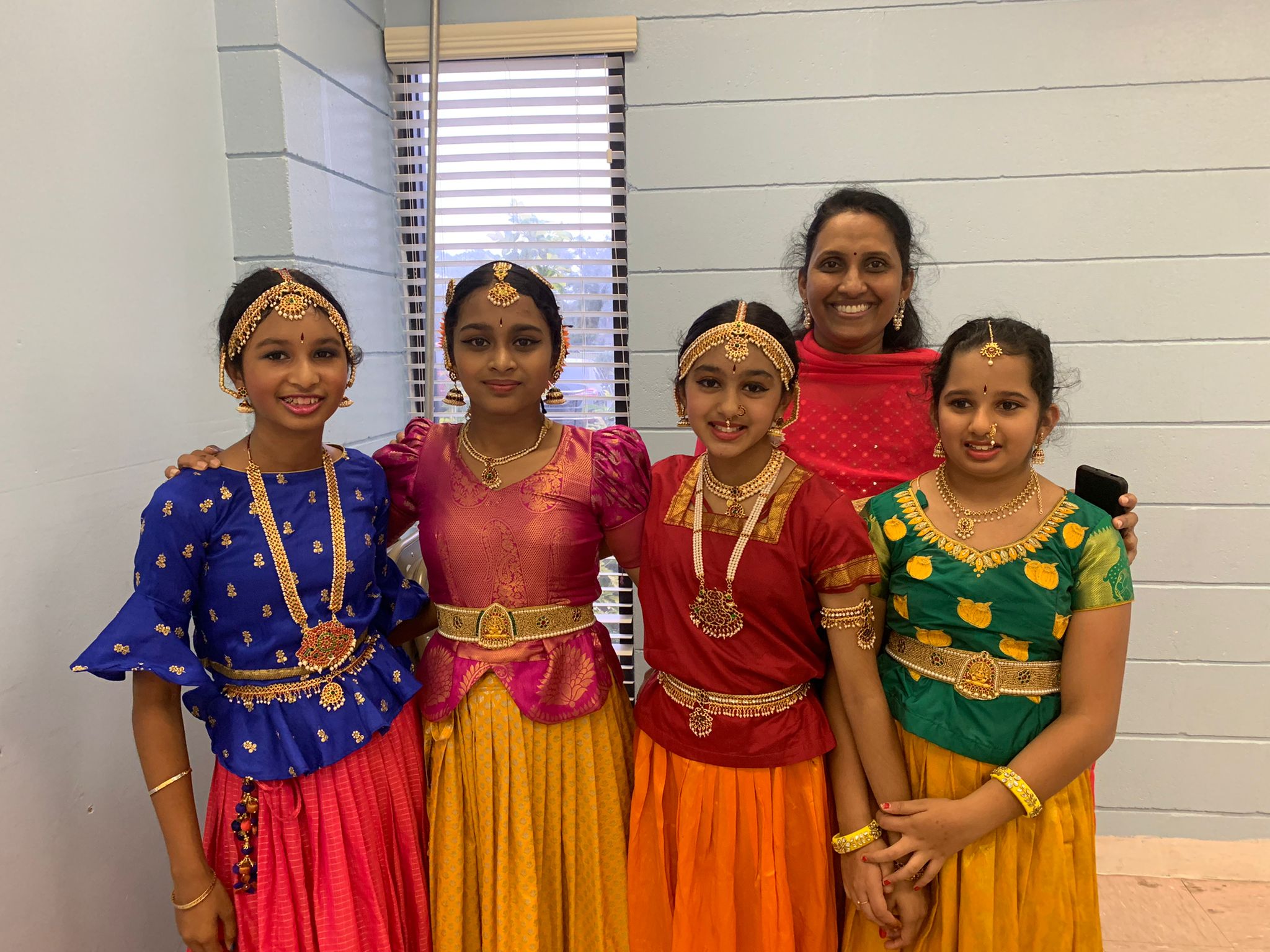 Teacher and students